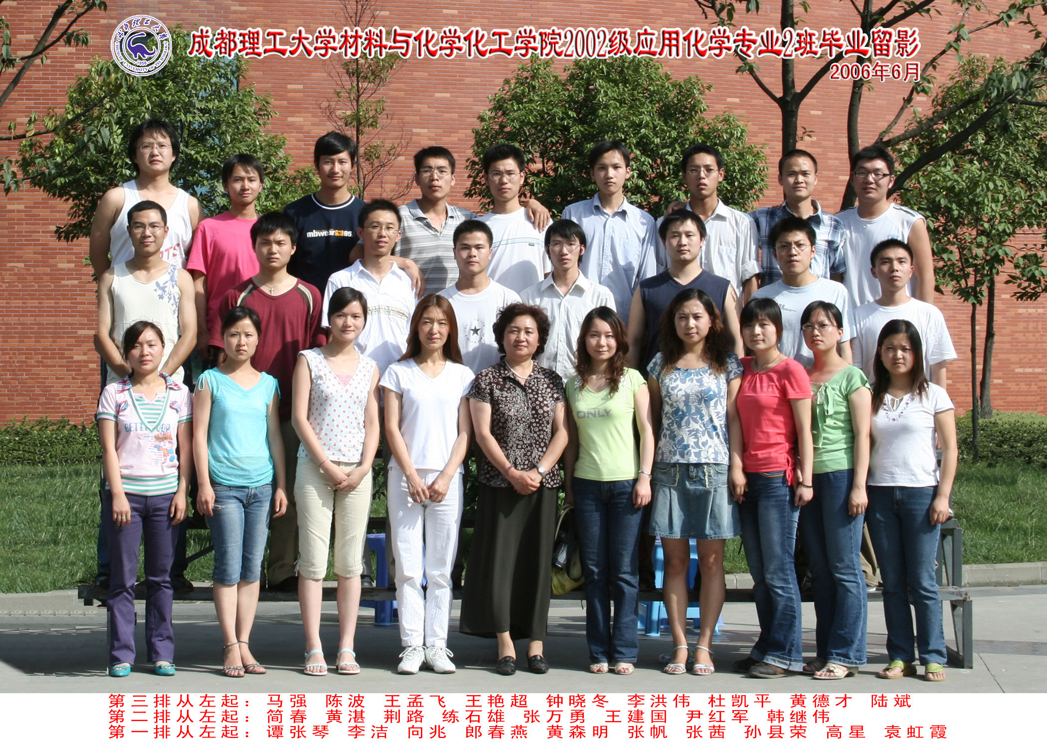 2006届-成都理工大学材料与化学化工学院